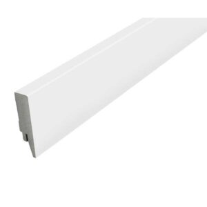 PROVISTON | Fußleiste | Kunststoff Sockelleiste | 16 x 78 x 2400 mm | Weiß Fo...