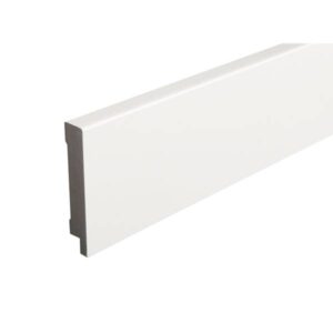 PROVISTON | Fußleiste | Kunststoff Sockelleiste | 16 x 100 x 2400 mm | Weiß F...