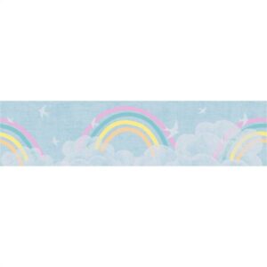 Bordüre 771451 Bunt Blau Uni Lilly & Luis Wolken A.S. Création