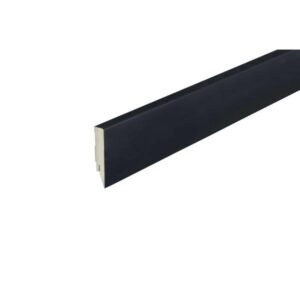 PROVISTON | Fußleiste | MDF Sockelleiste | 16 x 78 x 2500 mm | Schwarz Folier...