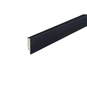 PROVISTON | Fußleiste | MDF Sockelleiste | 16 x 70 x 2500 mm | Schwarz Folier...