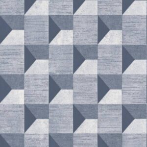 Grandeco | Phoenix | A48703 | Vliestapete | 3D Optik | 10.05 x 0.53 m | Blau