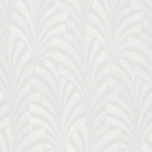 Grandeco | Phoenix | A53304 | Vliestapete | Blätter | 10.05 x 0.53 m | Weiß