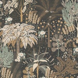 Grandeco | Asperia | A54801 | Vliestapete | Dschungel | 10.05 x 0.53 m | Braun