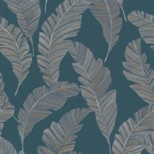 Grandeco | Tempo | A62203 | Vliestapete | Tiere | 10.05 x 0.53 m | Blau