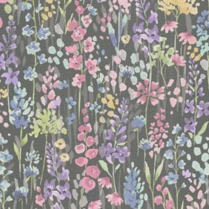 Vliestapete 396064 Bunt Schwarz Pink Blumen Floral Aquarell Dreams A.S. Creation