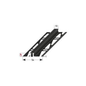 Auer Dehnungsfugen- & Fliesenprofile Overvecht 10 x 2500 mm Höhe 2 - 6 mm Alu...