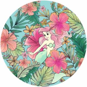 Komar Fototapete Disney Dot Arielle Ocean Flowers 125 x 125 cm Wandtattoo Vli...