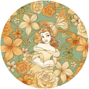 Komar Fototapete Disney Dot Belle Spirit of Autumn 125 x 125 cm Vlies Selbstk...