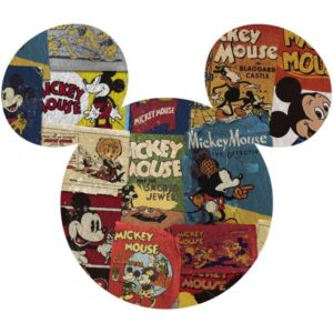 Komar Fototapete Disney Dot Micky Head Billboard 125 x 125 cm Wandbild Vlies ...