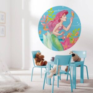 Komar Fototapete Disney Dot Arielle Seepferdchen 125 x 125 cm Wandtattoo Vlie...