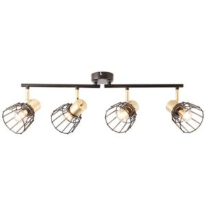 Deckenleuchte 21.7 x 10.2 x 69 cm Gold Metall Deckenlampe Kegel Glamour Retro...