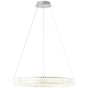 LED Pendelleuchte 150 x 80 cm Metallic Metall Pendellampe Modern Lichtfarbe: ...