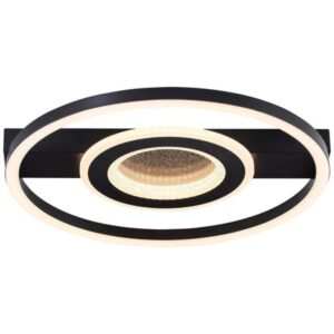 LED Deckenleuchte 5 x 37 x 37 cm Schwarz Metall Deckenlampe Modern Lichtfarbe...