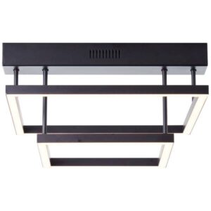 LED Deckenleuchte 19 x 35 x 32 cm Schwarz Kunststoff Deckenlampe Lichtfarbe: ...