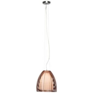 Pendelleuchte 130 x 28.5 cm Braun Glas Pendellampe Kegel Modern Harmonisch