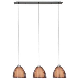 Pendelleuchte 121 x 19.5 x 80 cm Braun Glas Pendellampe Kegel Modern Harmonisch