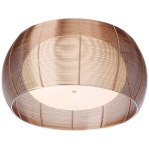 Deckenleuchte 26 x 50 cm Braun Glas Deckenlampe Rund Modern Glamour Harmonisch