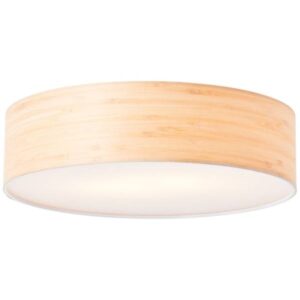 Deckenleuchte 10 x 38 cm Braun Holz Deckenlampe Natürlich Skandi Harmonisch