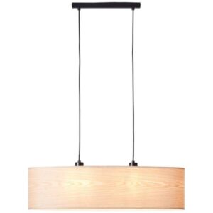 Pendelleuchte 120 x 22 x 78 cm Beige Holz Pendellampe Natürlich Skandi Harmon...