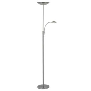 LED Stehleuchte 180 x 38 x 25.5 cm Metallic Metall Stehlampe Rund Lichtfarbe:...