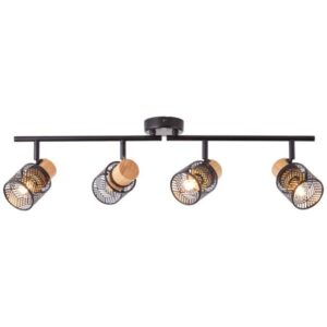 Deckenleuchte 19.8 x 7.7 x 75.5 cm Braun Bambus Deckenlampe Modern Harmonisch