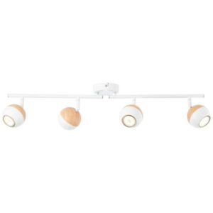 LED Deckenleuchte 12.5 x 8 x 75 cm Beige Metall Deckenlampe Kugel Modern Lich...