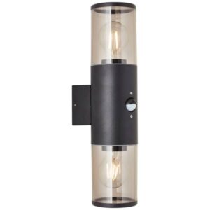 Wandleuchte 33.2 x 12.5 x 9 cm Schwarz Kunststoff Wandlampe Modern Harmonisch