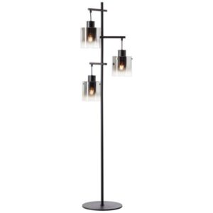 Stehleuchte 152.2 x 46 cm Grau Glas Stehlampe Modern Rauchglas Harmonisch
