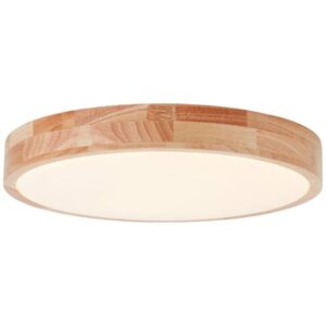 LED Deckenleuchte 8 x 39 cm Braun Holz Deckenlampe Natürlich Boho Lichtfarbe:...