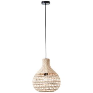 Pendelleuchte 120 x 32.5 cm Braun Rattan Pendellampe Natürlich Boho Harmonisch