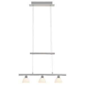 LED Pendelleuchte 90 x 8.5 x 58.4 cm Metallic Glas Pendellampe Kegel Lichtfar...
