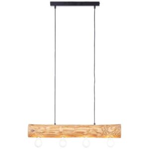 Pendelleuchte 105 x 10 x 70 cm Braun Holz Pendellampe Natürlich Boho Harmonisch