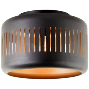 Deckenleuchte 25.5 x 38 cm Gold Metall Deckenlampe Modern Harmonisch