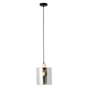 Pendelleuchte 120 x 20 cm Braun Glas Pendellampe Modern Rauchglas Harmonisch