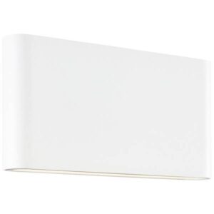 LED Wandleuchte 9 x 2.9 x 17.5 cm Weiss Glas Wandlampe Modern Lichtfarbe: War...