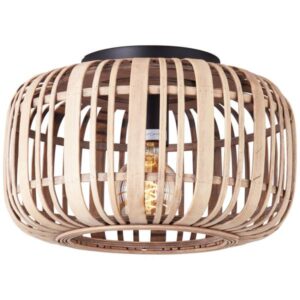 Deckenleuchte 22 x 32 cm Braun Bambus Deckenlampe Natürlich Boho Harmonisch