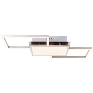 LED Deckenleuchte 7 x 51 x 51 cm Metallic Metall Deckenlampe Modern Lichtfarb...