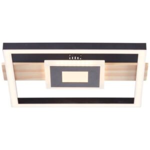 LED Deckenleuchte 5.5 x 27.5 x 29.5 cm Braun Metall Deckenlampe Zylindrisch L...