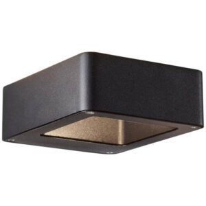 LED Wandleuchte 4.5 x 14.5 x 12 cm Schwarz Metall Wandlampe Modern Lichtfarbe...