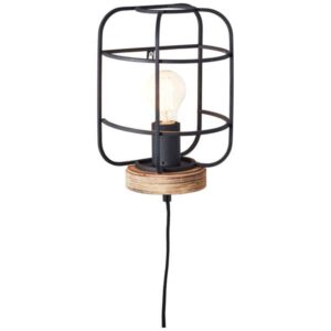 Deckenleuchte 29 x 13.5 x 19 cm Braun Holz Deckenlampe Vintage Antik Harmonisch