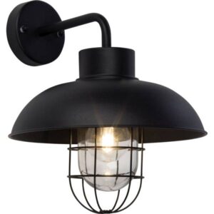 Wandleuchte 29 x 25 x 24 cm Schwarz Metall Wandlampe Kegel Modern Harmonisch