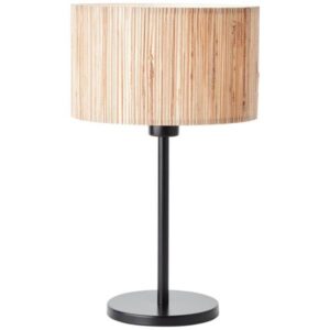 Tischleuchte 41 x 25 cm Braun Metall Tischlampe Natürlich Boho Harmonisch