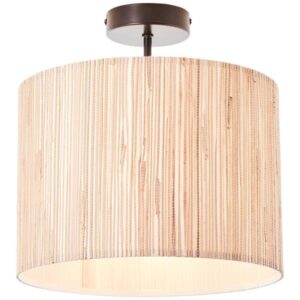 Deckenleuchte 32 x 30 cm Braun Metall Deckenlampe Natürlich Boho Harmonisch