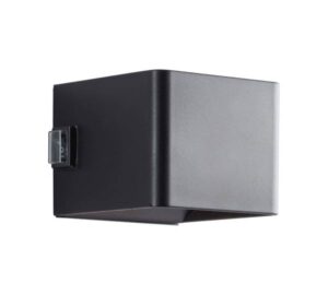 LED Wandleuchte 8 x 10.1 x 10.3 cm Schwarz Kunststoff Wandlampe Modern Harmon...