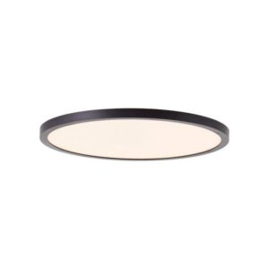 LED Deckenleuchte 2.5 x 29.5 cm Schwarz Kunststoff Deckenlampe Basic dimmbar ...