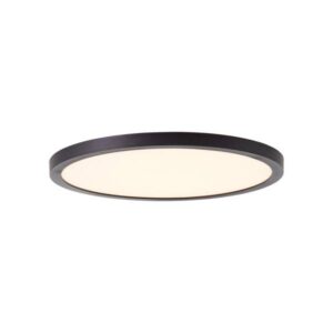 LED Deckenleuchte 2.1 x 25 cm Schwarz Kunststoff Deckenlampe Basic Harmonisch