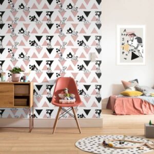 Komar Fototapete Disney 101 Dalmatiner Dreiecke 280 x 200 cm Vlies Geometisch...