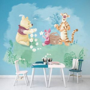 Komar Fototapete Disney Winnie Puuh Picnic 280 x 300 cm Vlies Picknick Tigger...