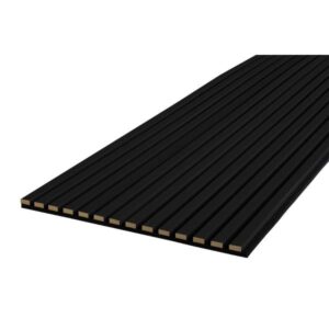 Kosche Akustik Wandpaneel 2400 x 561 x 19 mm | Schwarz Matt foliert MDF Akust...
